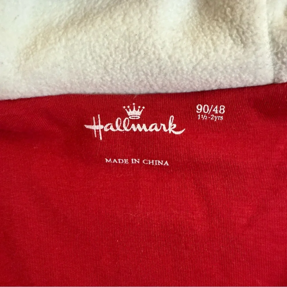 Hallmark Bear Hoodie Snowflake Pattern Red Holiday Sweater Vest